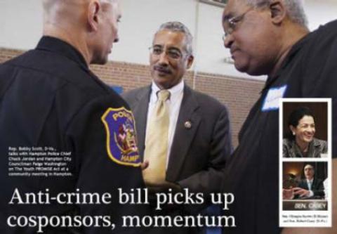 Rep. Bobby Scott and Police officers