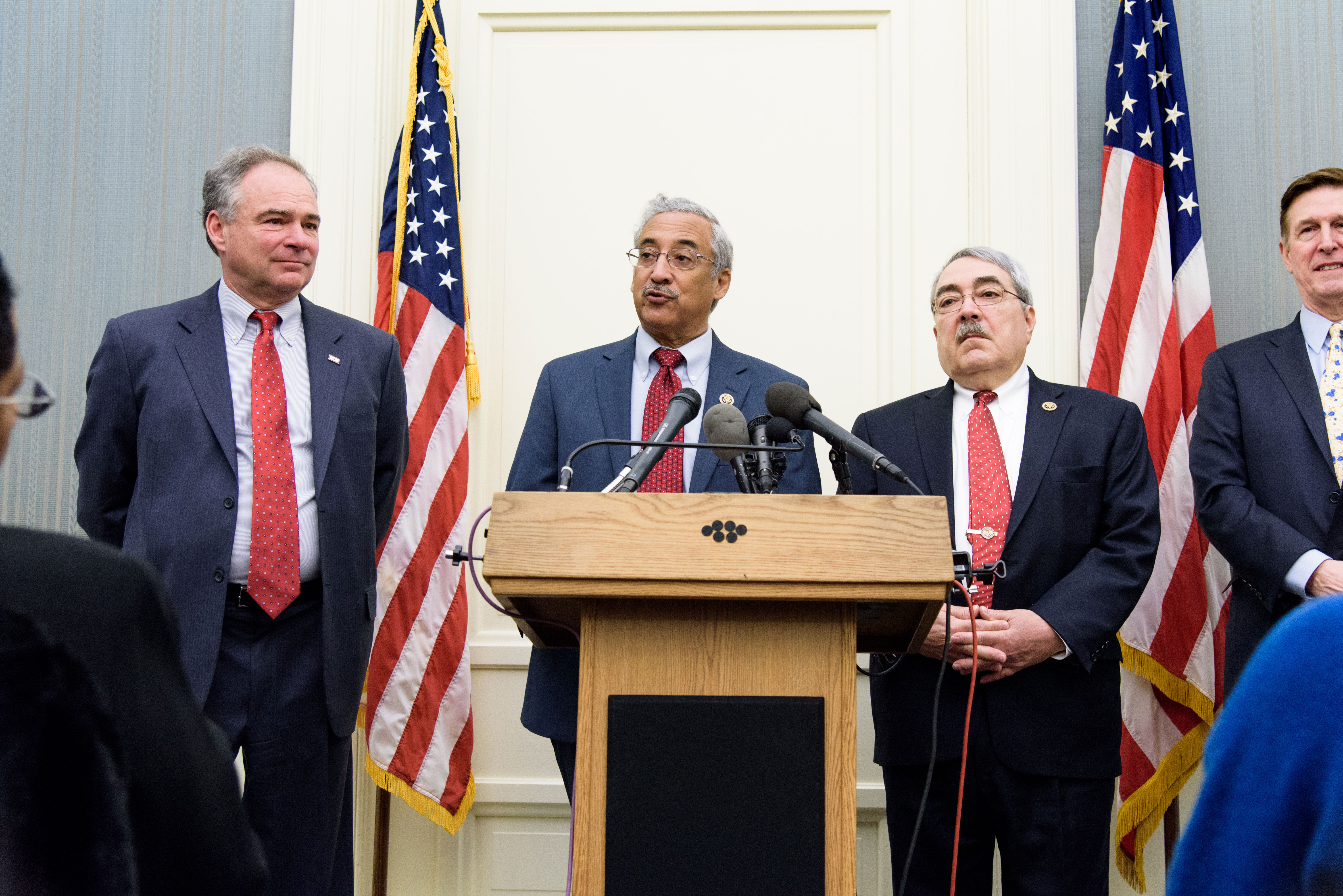 Rep. Bobby Scott speaks at the press conference.
