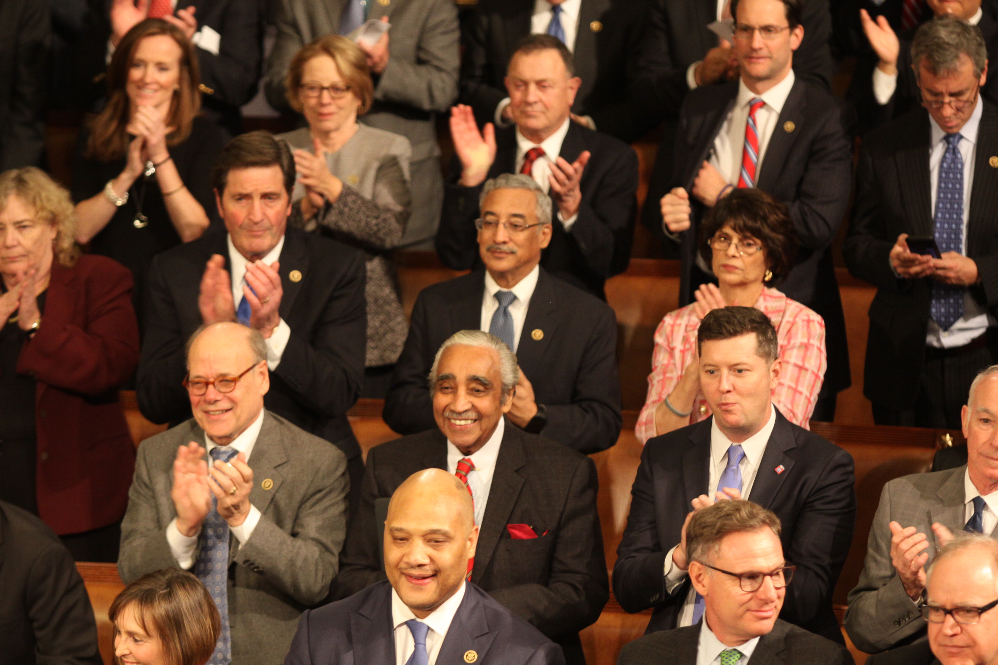 Rep. Scott listens to President Obama give his final State of the Union address.